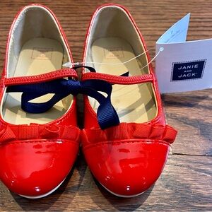NWT Janie&Jack Red Patent Mary Janes Size 7 Toddler